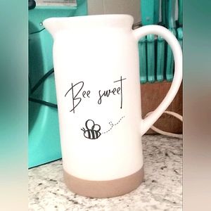 Bee sweet stoneware pitcher